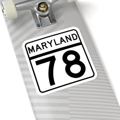 MD Route 78 (Maryland) (Road Sign) STICKER Vinyl Kiss-Cut Decal