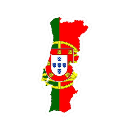 Flag map of Portugal (Portugal) STICKER Vinyl Kiss-Cut Decal