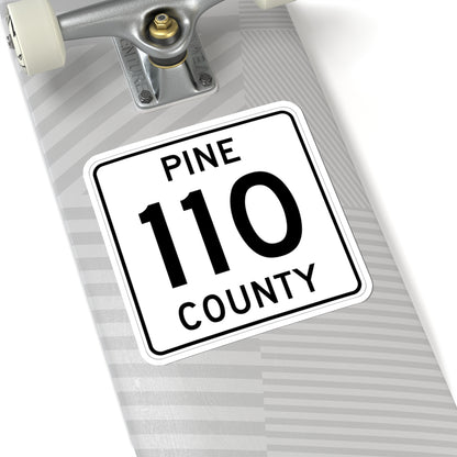 Pine County Route 110 MN (Minnesota) (Road Sign) STICKER Vinyl Kiss-Cut Decal
