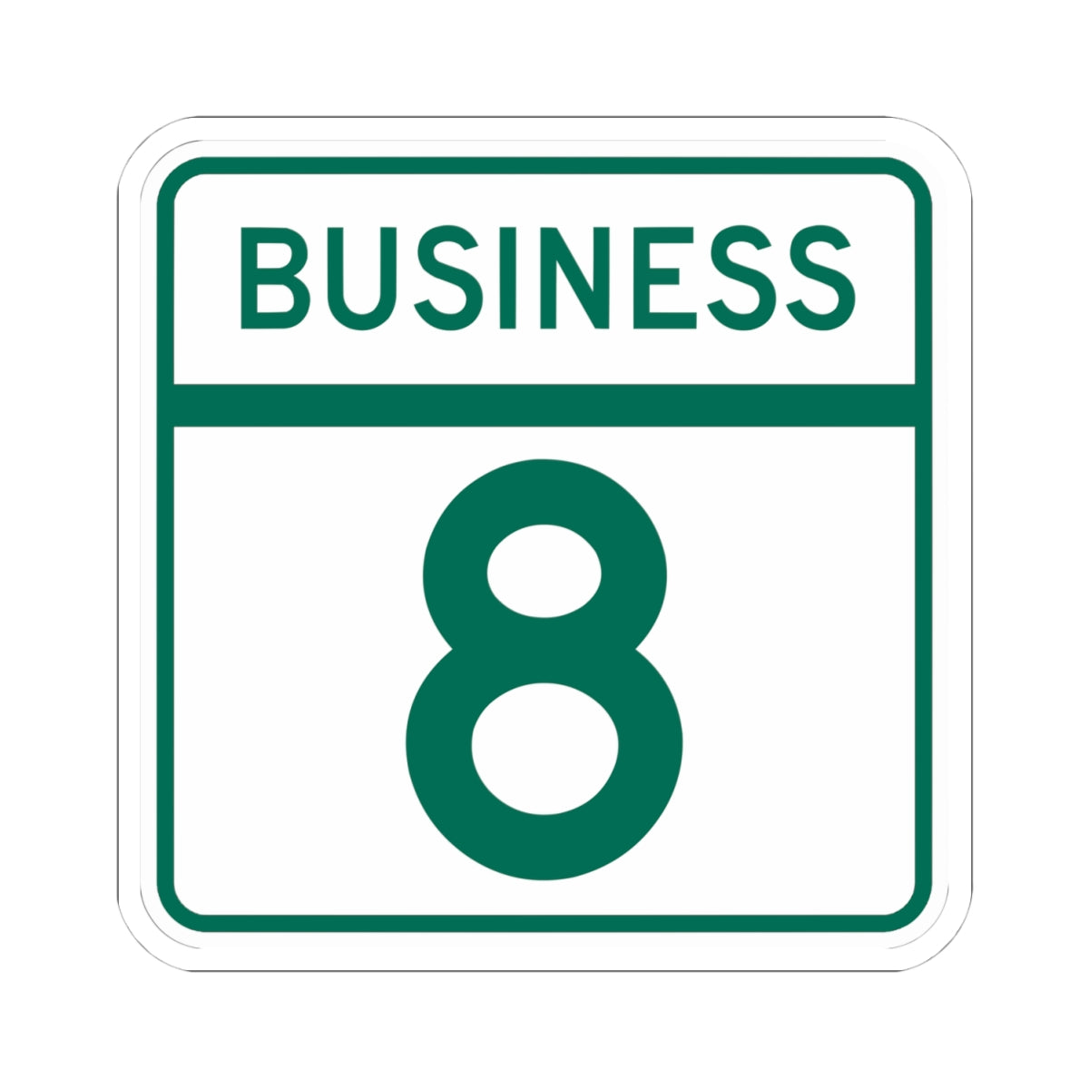 MD Route 8 Business (Maryland) (Road Sign) STICKER Vinyl Kiss-Cut Decal