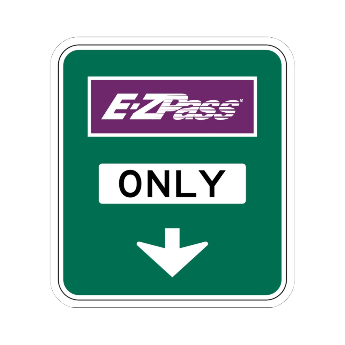 Conventional Toll Plaza Advance Sign 1 (Maryland) (Road Sign) STICKER Vinyl Kiss-Cut Decal