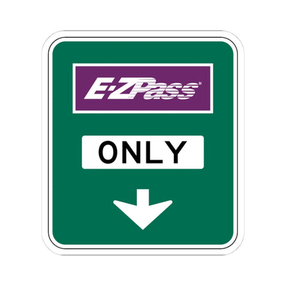 Conventional Toll Plaza Advance Sign 1 (New Jersey) (Road Sign) STICKER Vinyl Kiss-Cut Decal