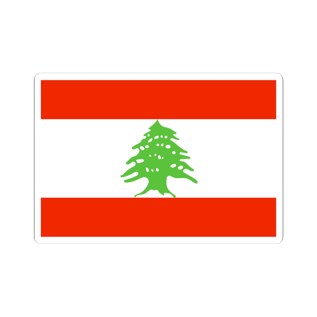 Flag of Lebanon WFB 2000 (Lebanon) STICKER Vinyl Kiss-Cut Decal