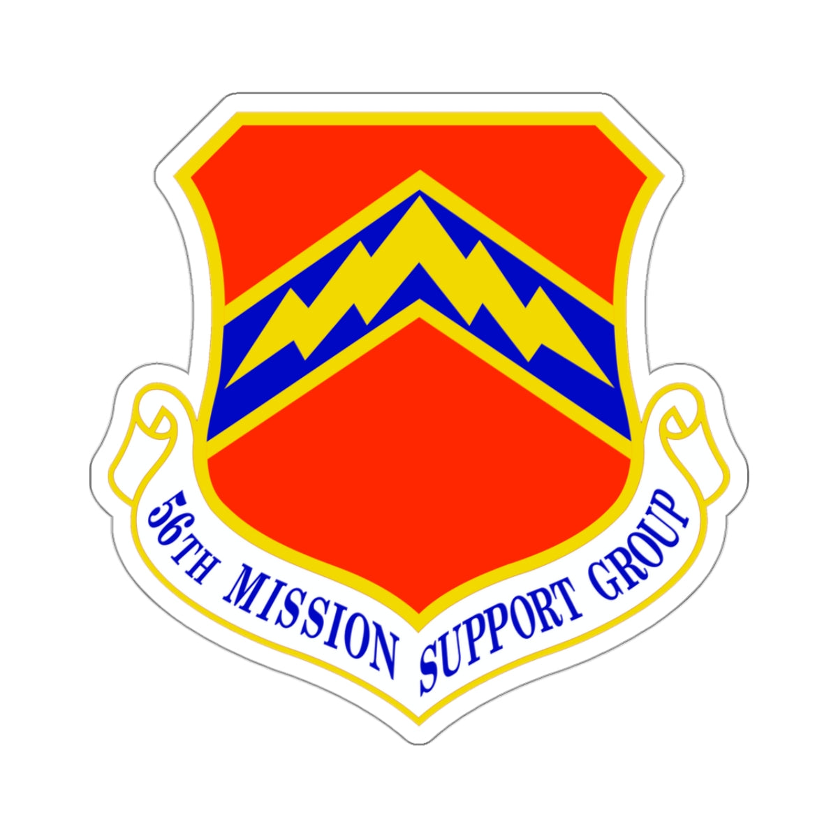 56th Mission Support Group (U.S. Air Force) STICKER Vinyl Kiss-Cut Decal-3 Inch-White-The Sticker Space