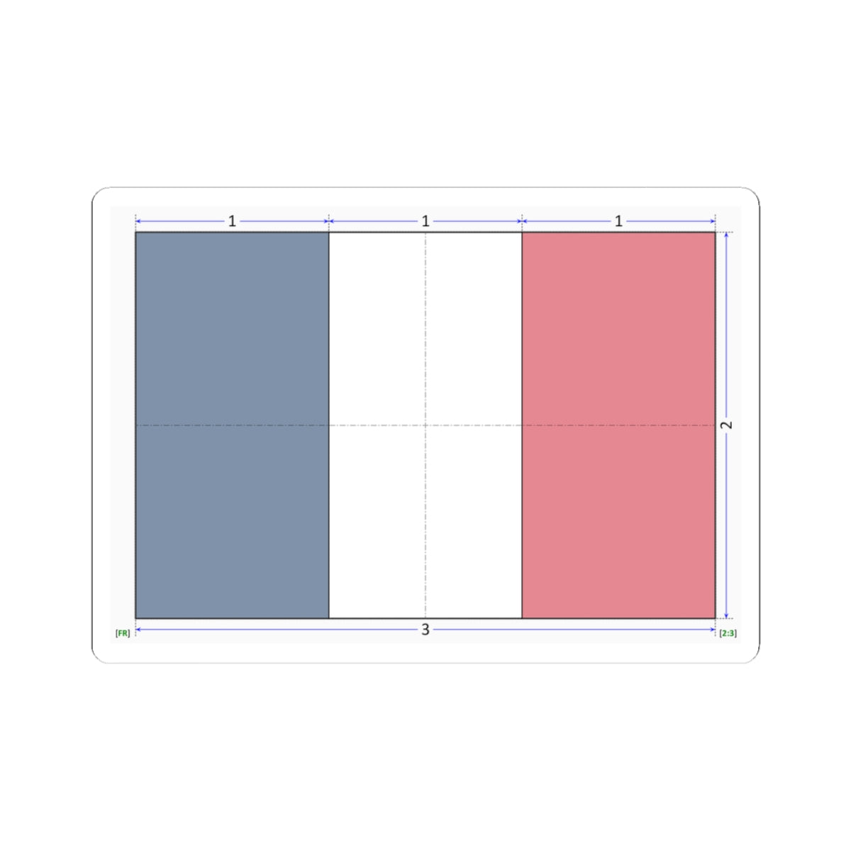 Flag of France construction sheet (France) STICKER Vinyl Kiss-Cut Decal