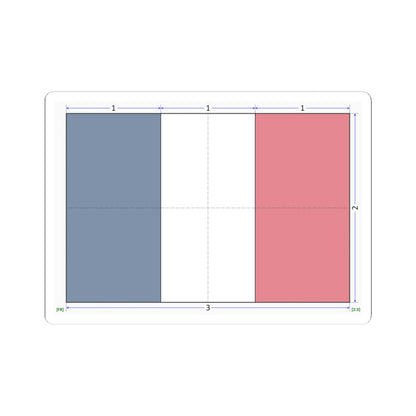 Flag of France construction sheet (France) STICKER Vinyl Kiss-Cut Decal
