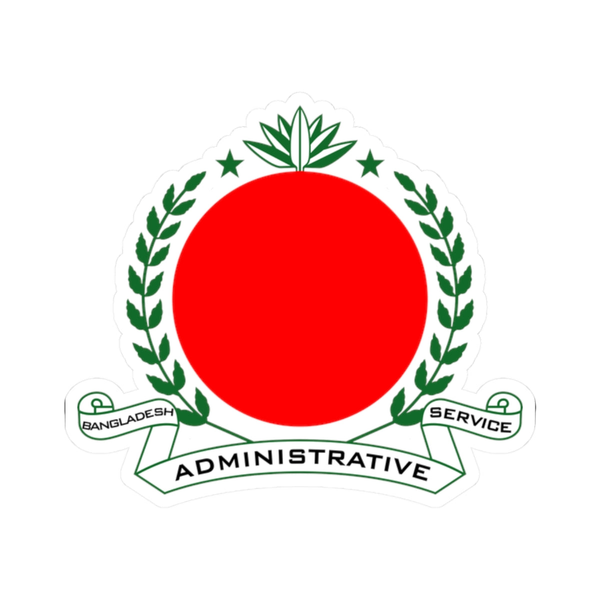 Bangladesh Administrative Service BAS Seal (Bangladesh) (Coat of Arms) STICKER Vinyl Kiss-Cut Decal