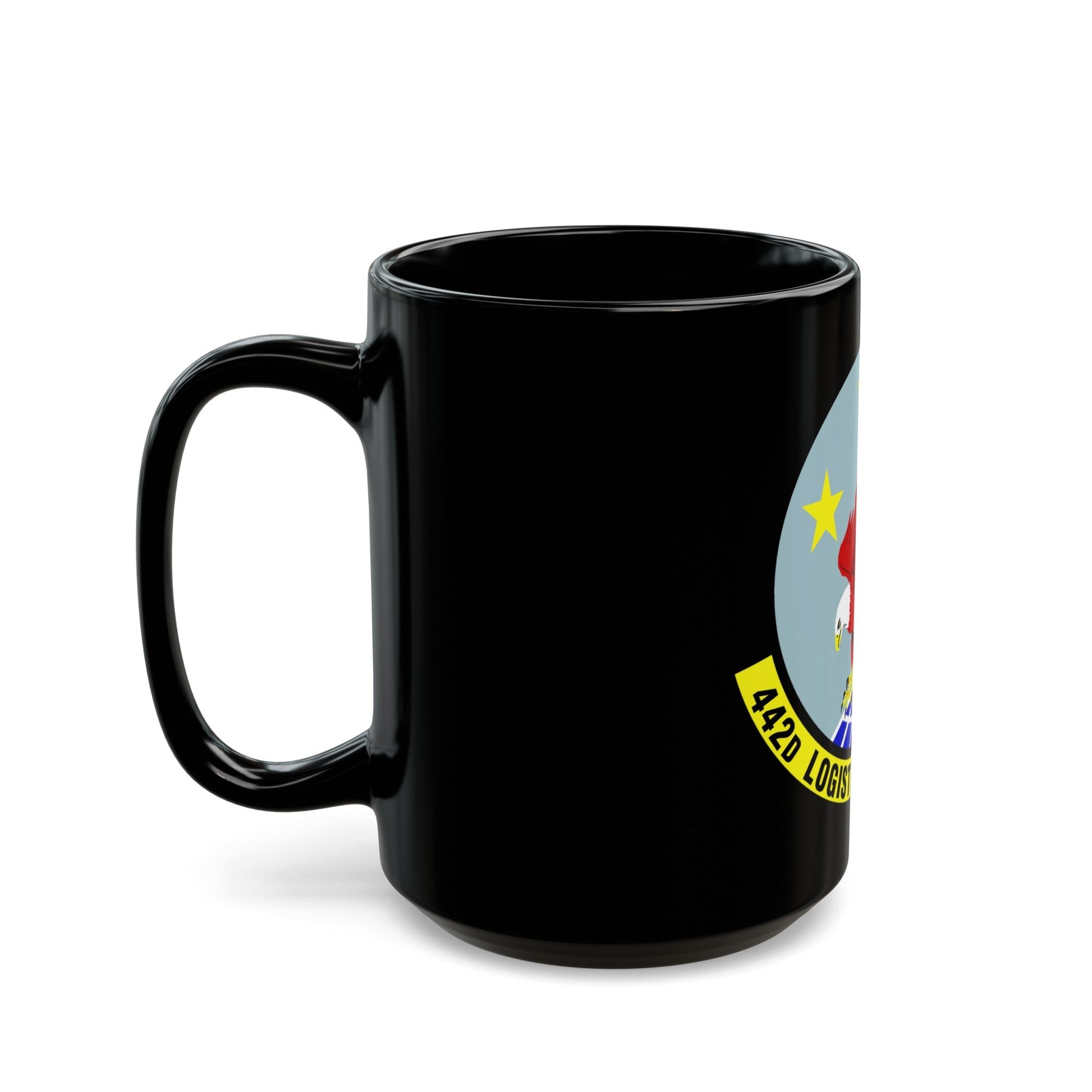 442d Logistics Support Squadron (U.S. Air Force) Black Coffee Mug-The Sticker Space