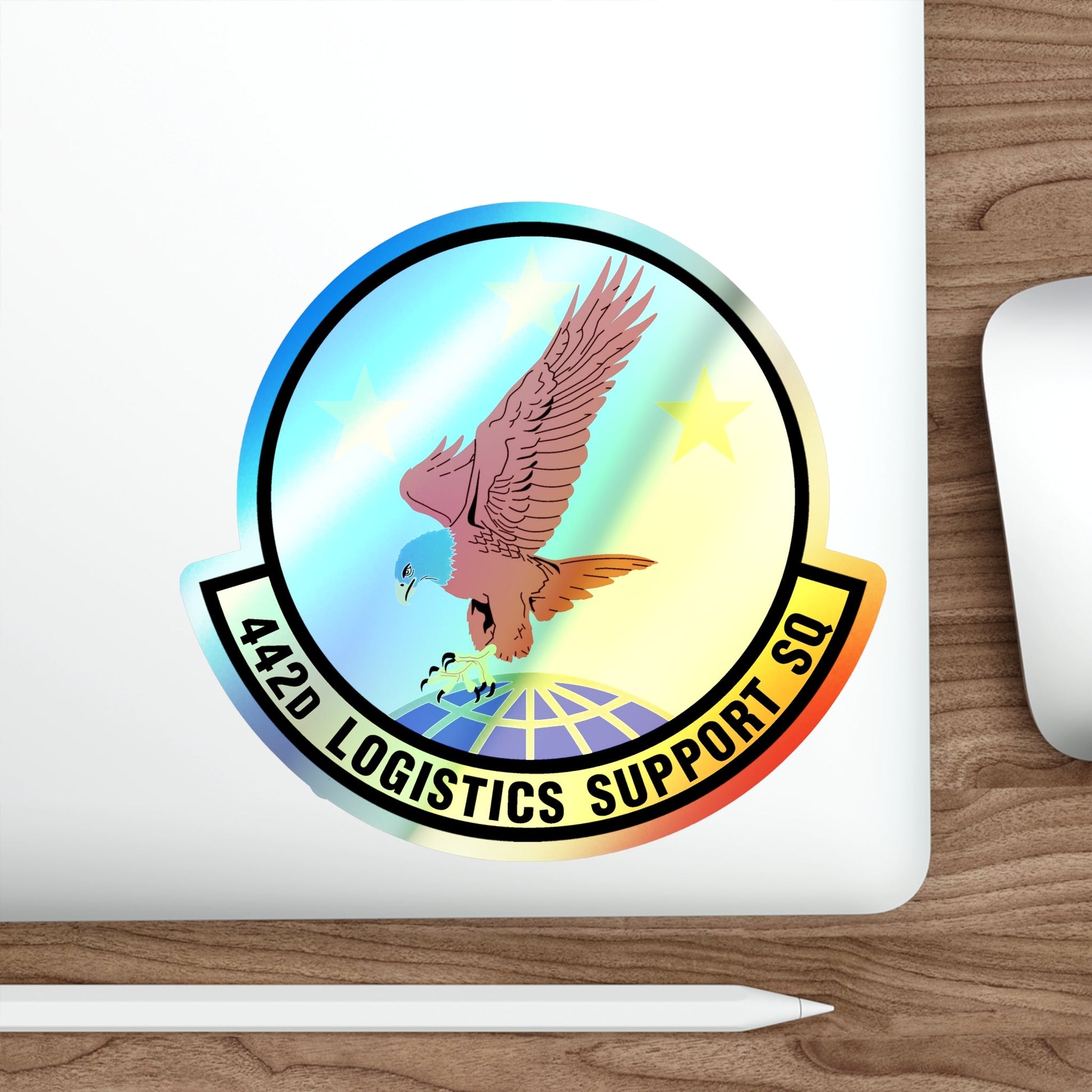 442d Logistics Support Squadron (U.S. Air Force) Holographic STICKER Die-Cut Vinyl Decal-The Sticker Space