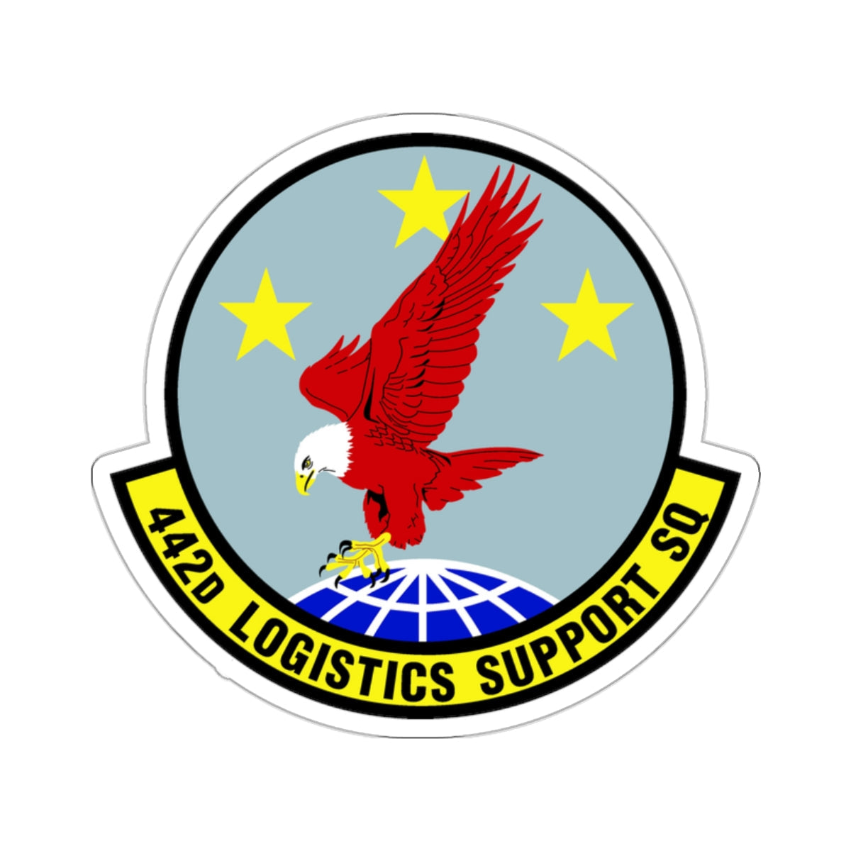 442d Logistics Support Squadron (U.S. Air Force) STICKER Vinyl Die-Cut Decal-White-The Sticker Space