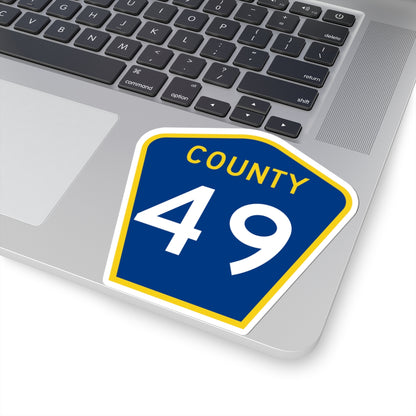 County 49 MN (Minnesota) (Road Sign) STICKER Vinyl Kiss-Cut Decal