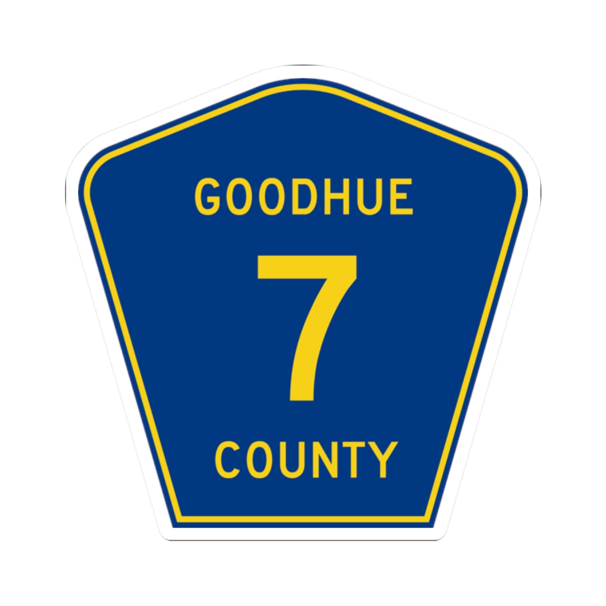 Goodhue County Route 7 (Minnesota) (Road Sign) STICKER Vinyl Kiss-Cut Decal