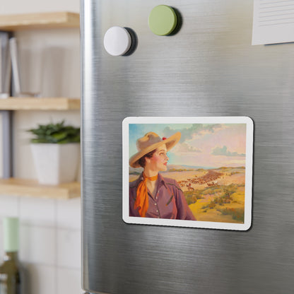 Overlooking the Herd (Magazine Illustration) Refrigerator Magnet