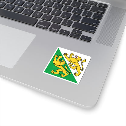Flag of Canton of Thurgau (Switzerland) STICKER Vinyl Kiss-Cut Decal