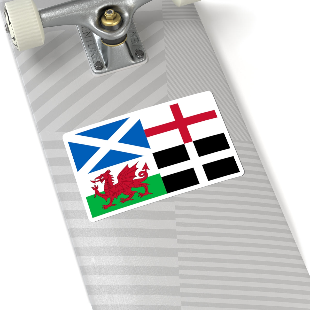 Flags of Scotland England Wales and Cornwall (England) STICKER Vinyl Kiss-Cut Decal