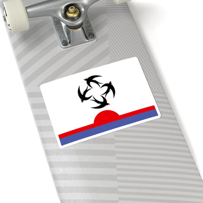 Flag of Kilmezsky rayon Kirov oblast (Russia) STICKER Vinyl Kiss-Cut Decal