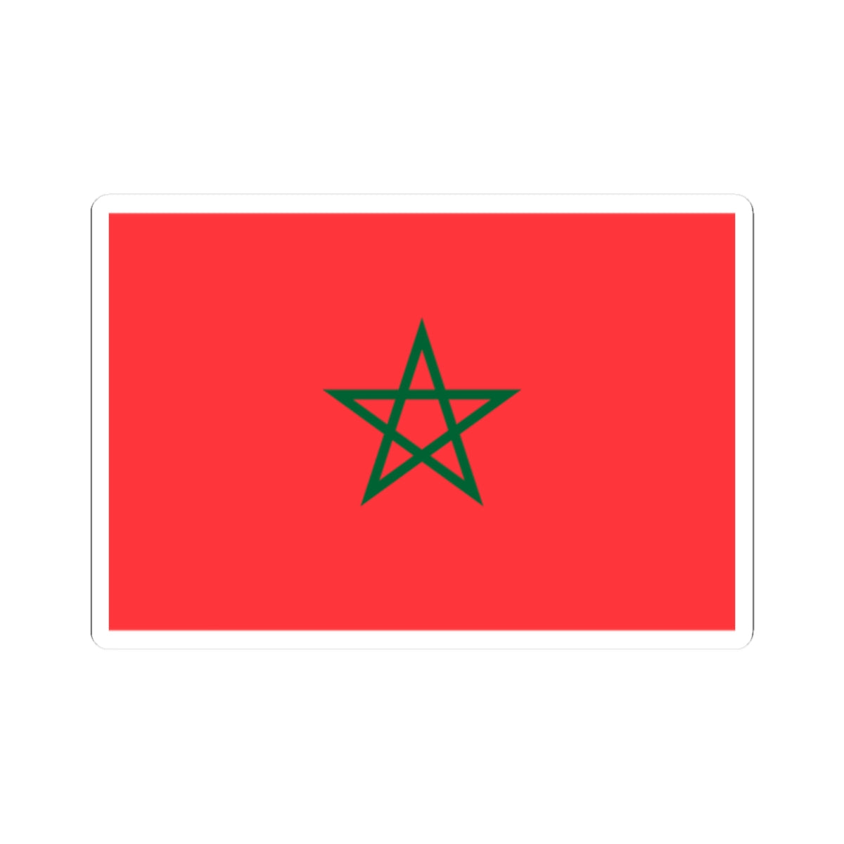 Flag of Morocco light red (Morocco) STICKER Vinyl Kiss-Cut Decal