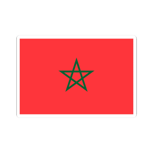 Flag of Morocco light red (Morocco) STICKER Vinyl Kiss-Cut Decal