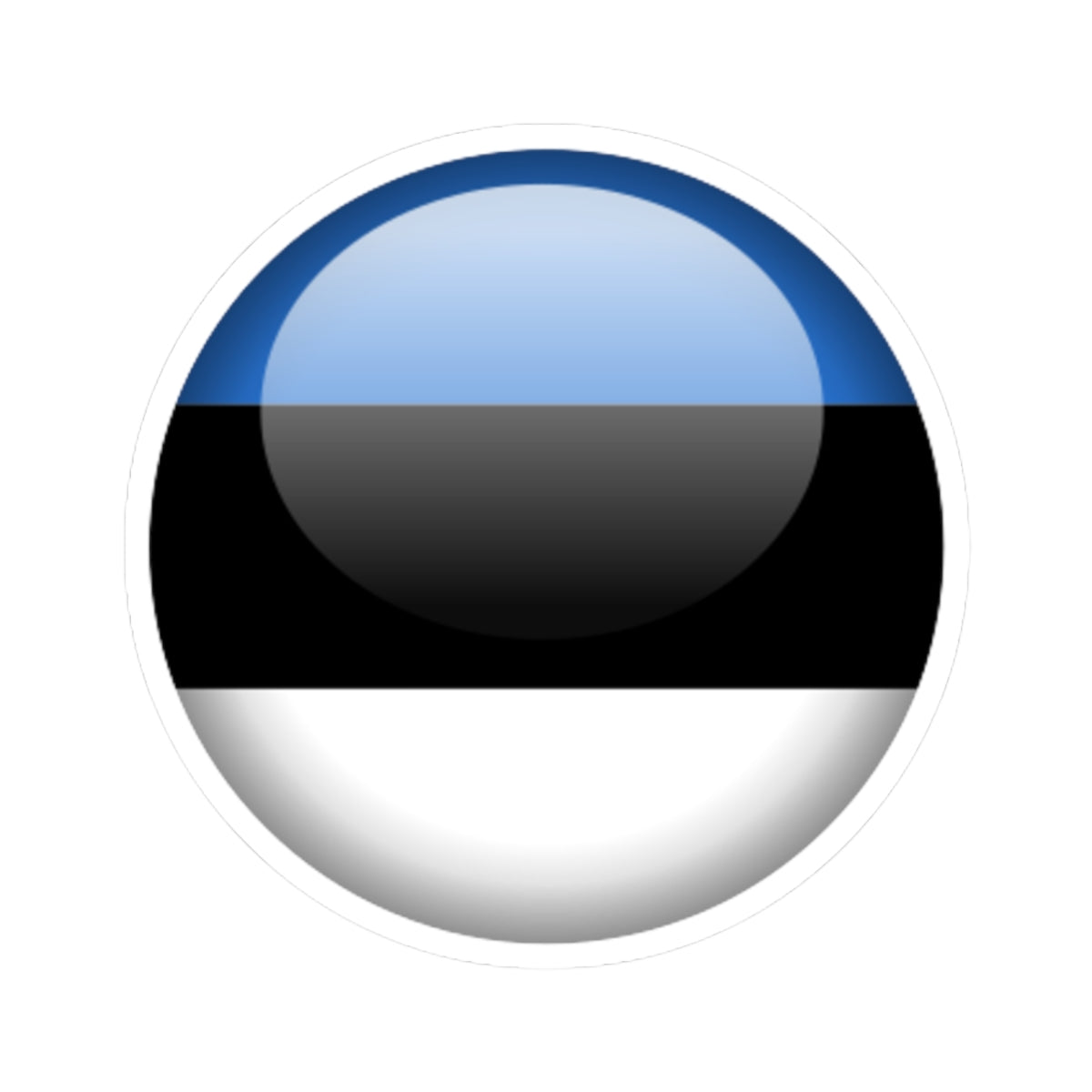 Flag orb Estonia (Estonia) STICKER Vinyl Kiss-Cut Decal