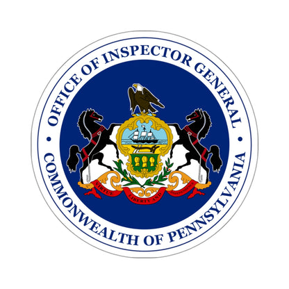 Seal of the Inspector General of Pennsylvania - STICKER Vinyl Kiss-Cut Decal