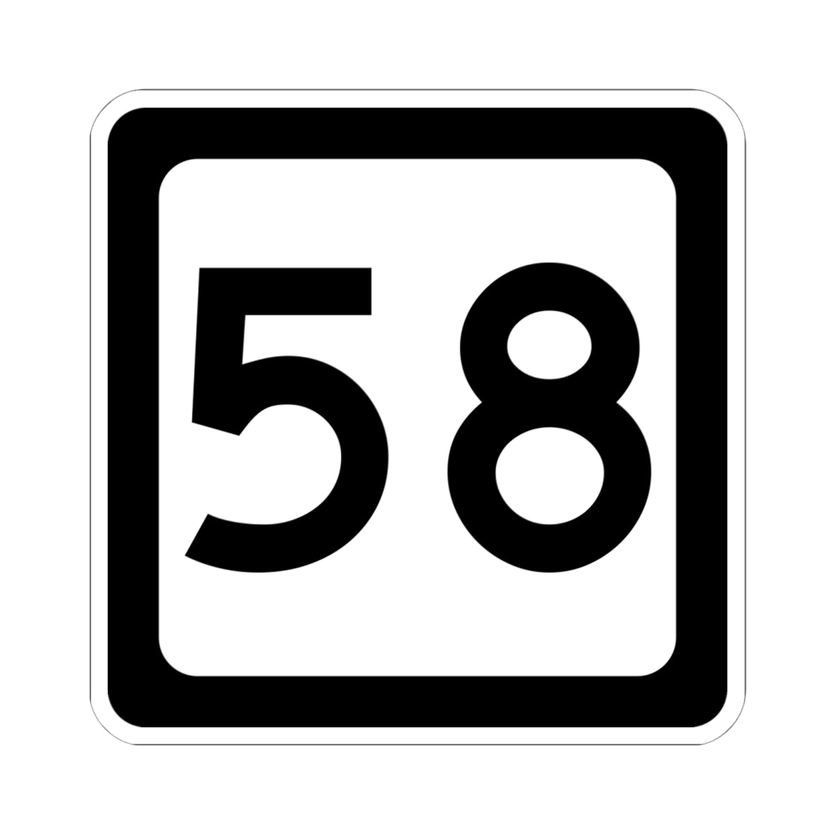 WV-58 (Virginia) (Road Sign) STICKER Vinyl Kiss-Cut Decal