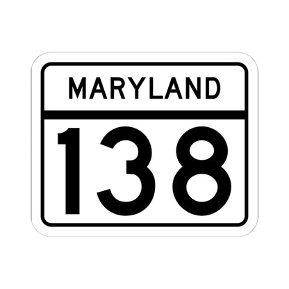 MD Route 138 (Maryland) (Road Sign) STICKER Vinyl Kiss-Cut Decal