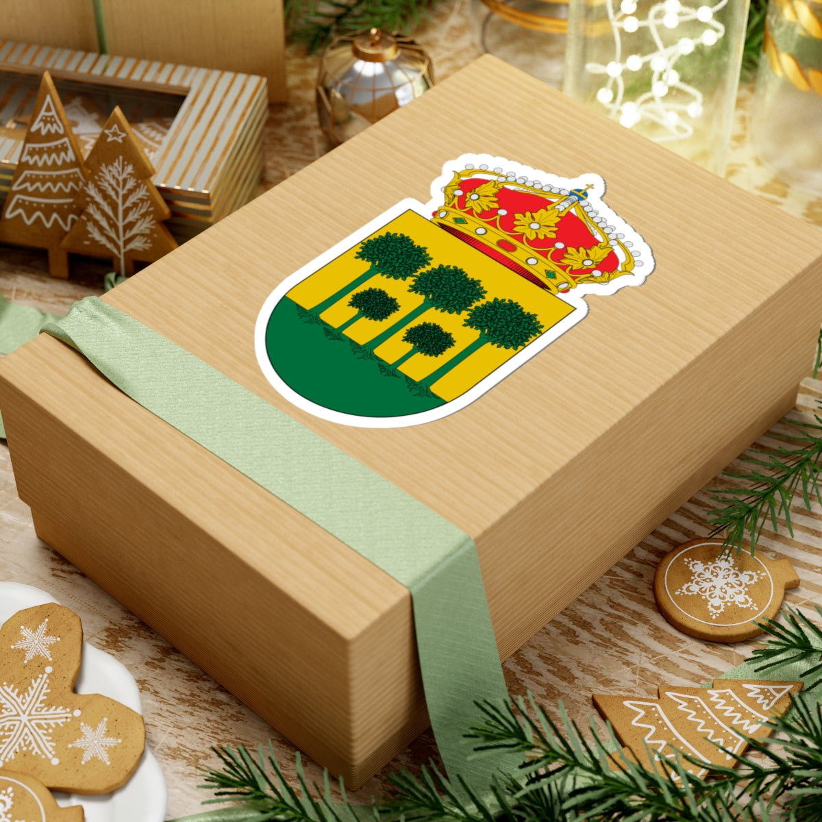 Escudo de Cóbdar (Spain) (Coat of Arms) STICKER Vinyl Kiss-Cut Decal