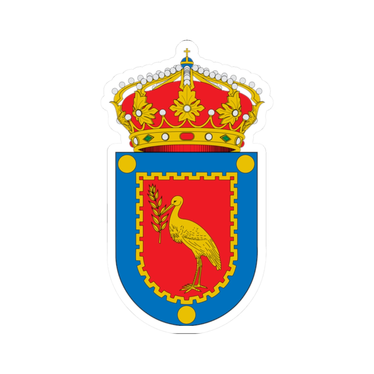 Escudo de Fréscano (Spain) (Coat of Arms) STICKER Vinyl Kiss-Cut Decal
