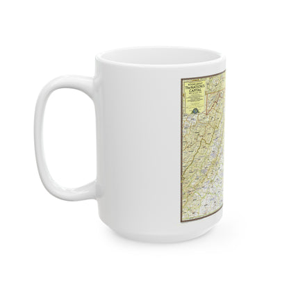 USA - Round About the Nation's Capital (1956) (Map) White Coffee Mug-The Sticker Space