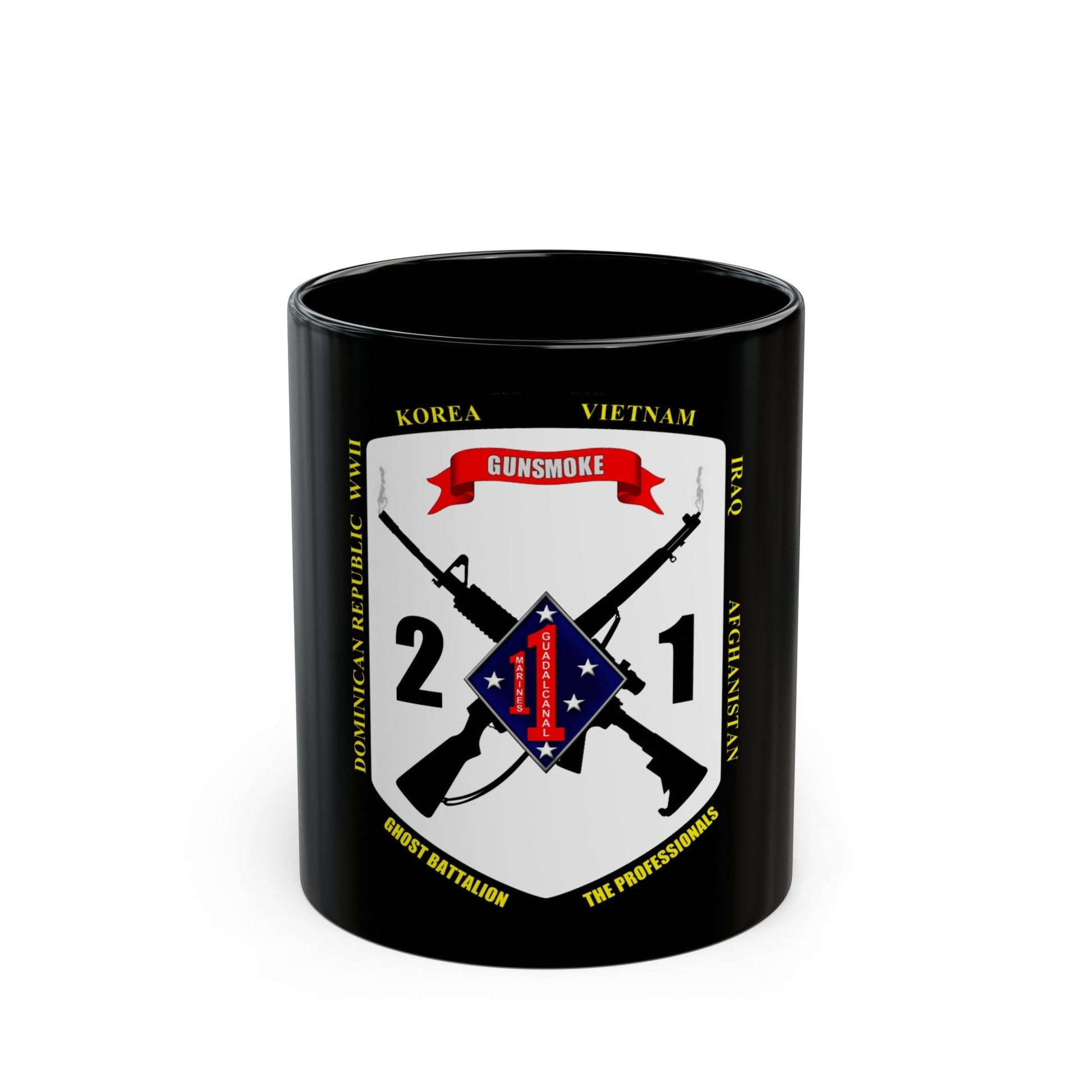 44593 (USMC) Black Coffee Mug-11oz-The Sticker Space