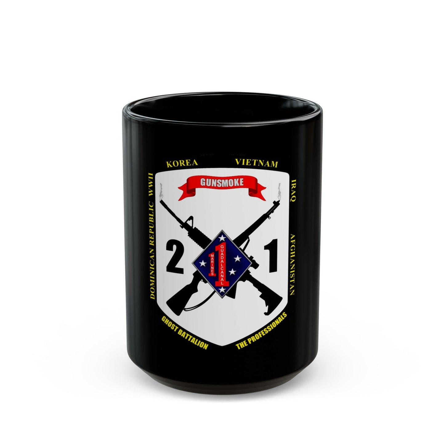 44593 (USMC) Black Coffee Mug-15oz-The Sticker Space