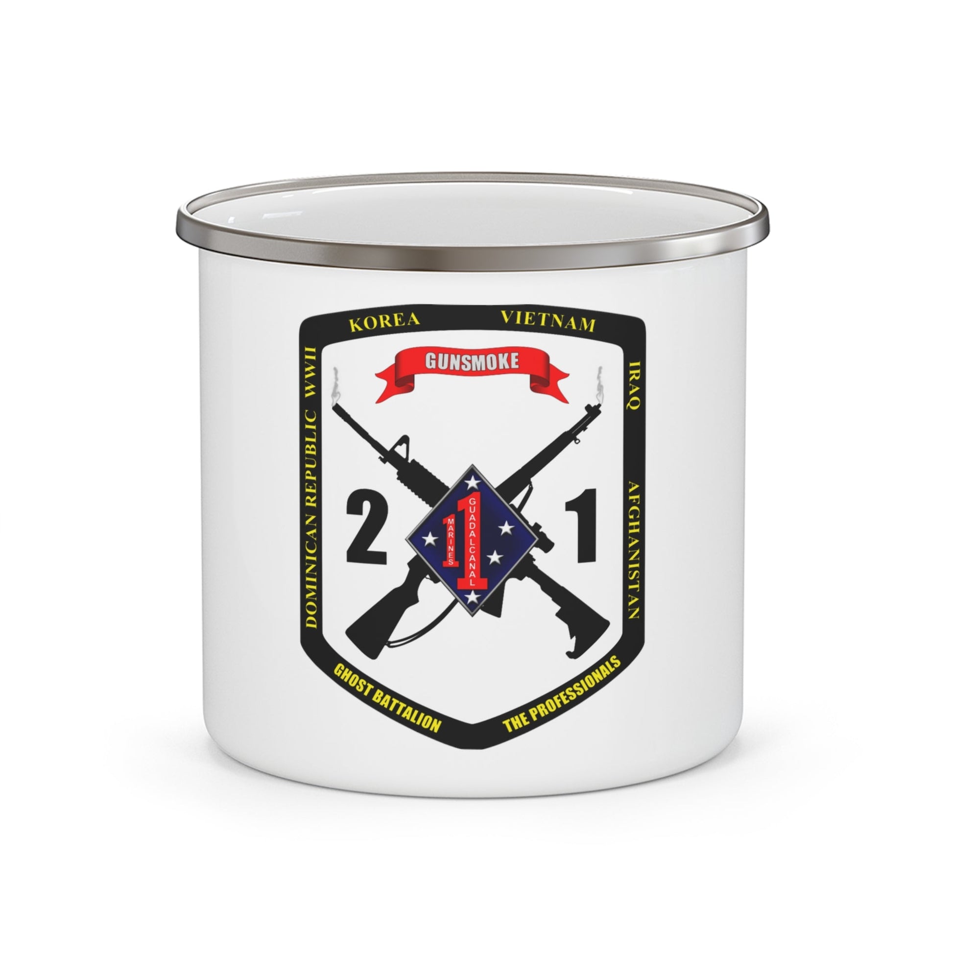 44593 (USMC) Enamel Mug-12oz-The Sticker Space