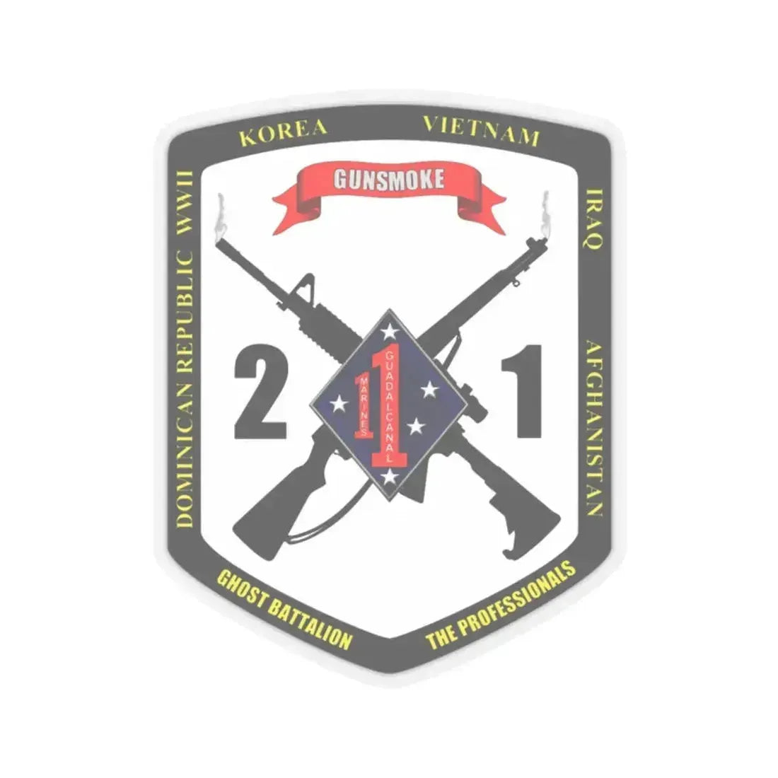 44593 (USMC) STICKER Vinyl Kiss-Cut Decal 2 Inch Transparent - The Sticker Space