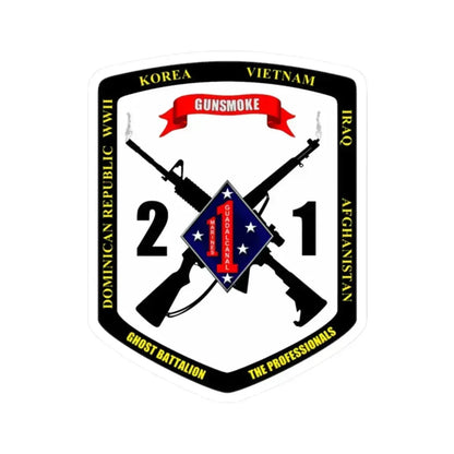 44593 (USMC) STICKER Vinyl Kiss-Cut Decal 2 Inch White - The Sticker Space