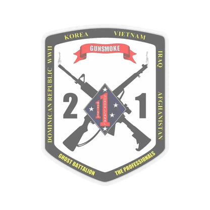 44593 (USMC) STICKER Vinyl Kiss-Cut Decal 3 Inch Transparent - The Sticker Space