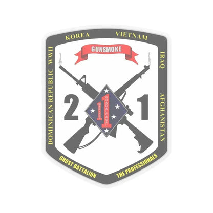 44593 (USMC) STICKER Vinyl Kiss-Cut Decal 4 Inch Transparent - The Sticker Space