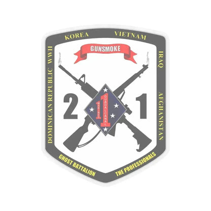 44593 (USMC) STICKER Vinyl Kiss-Cut Decal 6 Inch Transparent - The Sticker Space