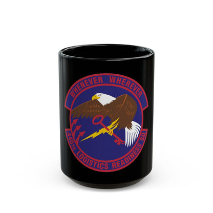 445th Logistics Readiness Squadron (U.S. Air Force) Black Coffee Mug-15oz-The Sticker Space