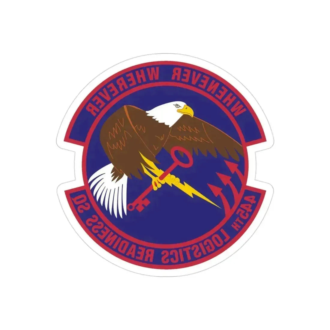 445th Logistics Readiness Squadron (U.S. Air Force) REVERSE PRINT Transparent Die-Cut STICKER 3 Inch Die-Cut Transparent - The Sticker Space