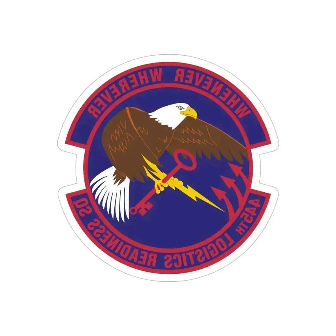 445th Logistics Readiness Squadron (U.S. Air Force) REVERSE PRINT Transparent Die-Cut STICKER 5 Inch Die-Cut Transparent - The Sticker Space