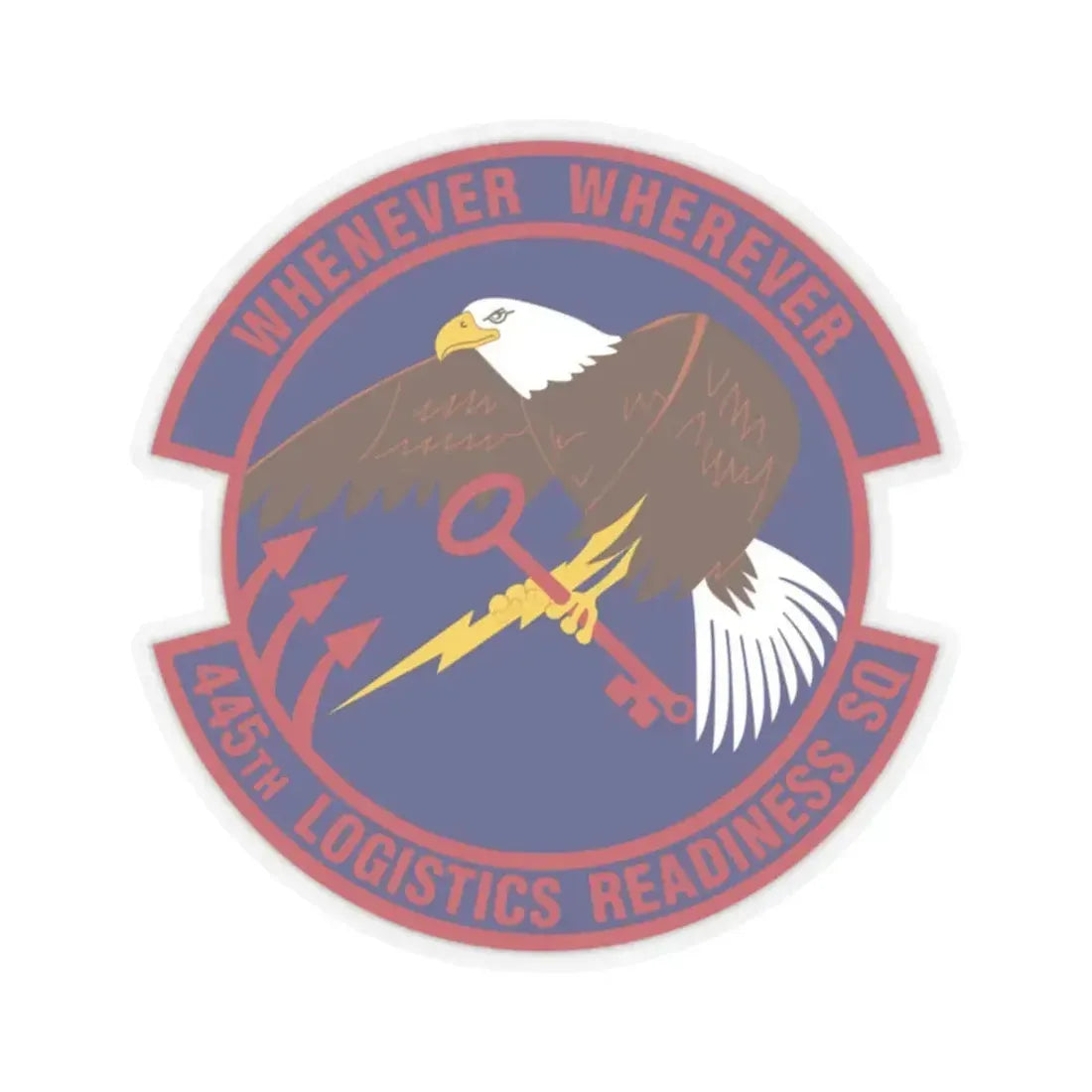 445th Logistics Readiness Squadron (U.S. Air Force) STICKER Vinyl Kiss-Cut Decal 2 Inch Transparent - The Sticker Space