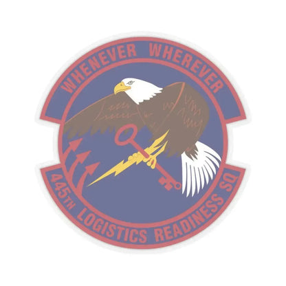 445th Logistics Readiness Squadron (U.S. Air Force) STICKER Vinyl Kiss-Cut Decal 3 Inch Transparent - The Sticker Space