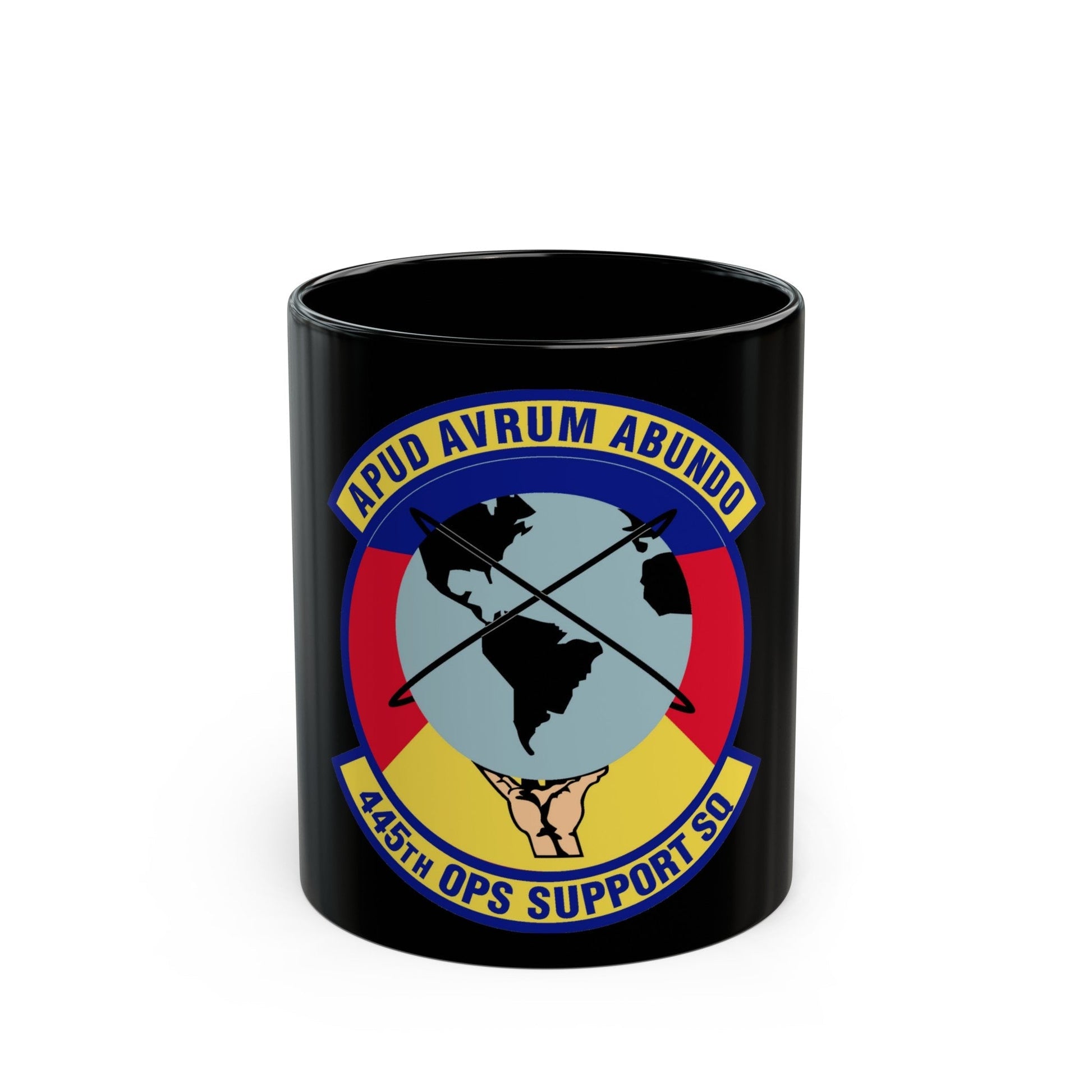 445th Operations Support Squadron (U.S. Air Force) Black Coffee Mug-11oz-The Sticker Space