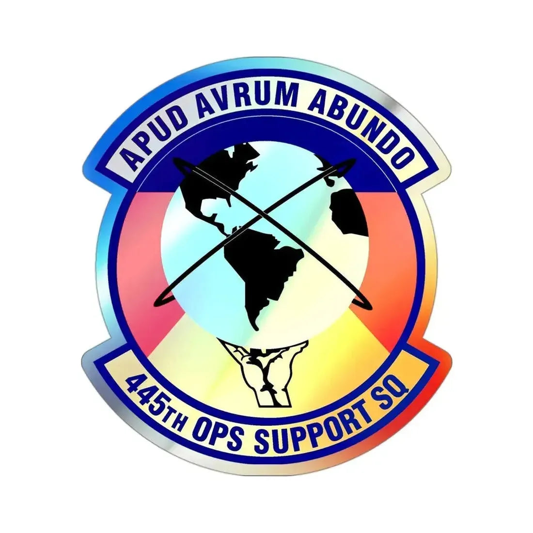 445th Operations Support Squadron (U.S. Air Force) Holographic STICKER Die-Cut Vinyl Decal - The Sticker Space