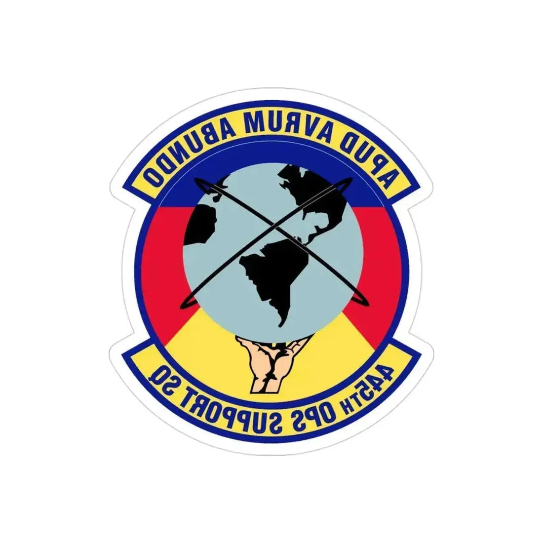 445th Operations Support Squadron (U.S. Air Force) REVERSE PRINT Transparent Die-Cut STICKER 3 Inch Die-Cut Transparent - The Sticker Space