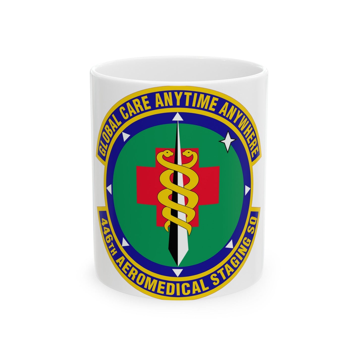 446 Aeromedical Staging Squadron AFRC (U.S. Air Force) White Coffee Mug-11oz-The Sticker Space