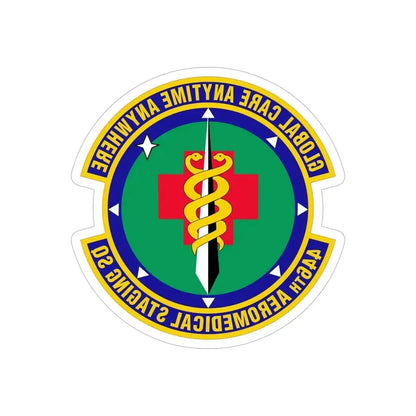 446 Aeromedical Staging Squadron AFRC (U.S. Air Force) REVERSE PRINT Transparent Die-Cut STICKER - The Sticker Space