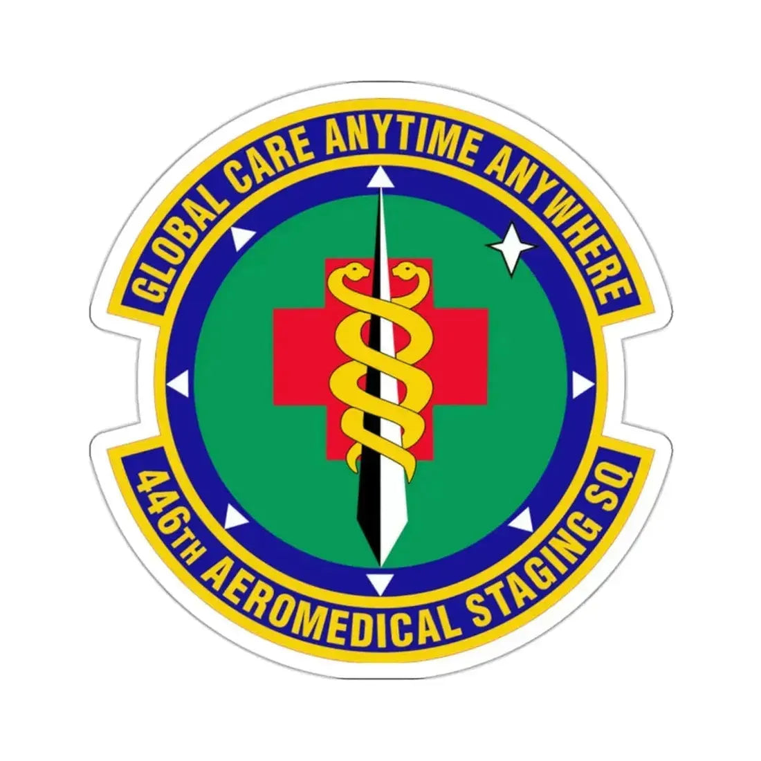 446 Aeromedical Staging Squadron AFRC (U.S. Air Force) STICKER Vinyl Die-Cut Decal - The Sticker Space
