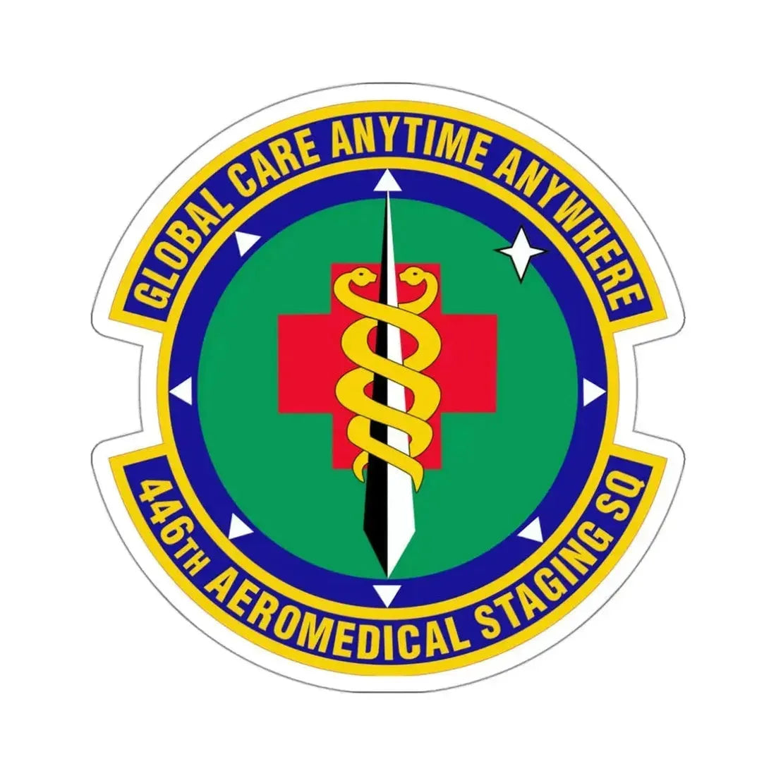 446 Aeromedical Staging Squadron AFRC (U.S. Air Force) STICKER Vinyl Die-Cut Decal - The Sticker Space