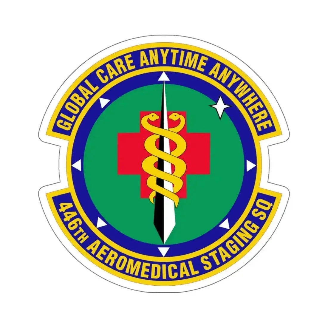 446 Aeromedical Staging Squadron AFRC (U.S. Air Force) STICKER Vinyl Die-Cut Decal - The Sticker Space